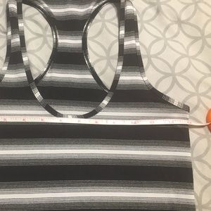 Lululemon Cool Racerback-Black/White Striped, S6
